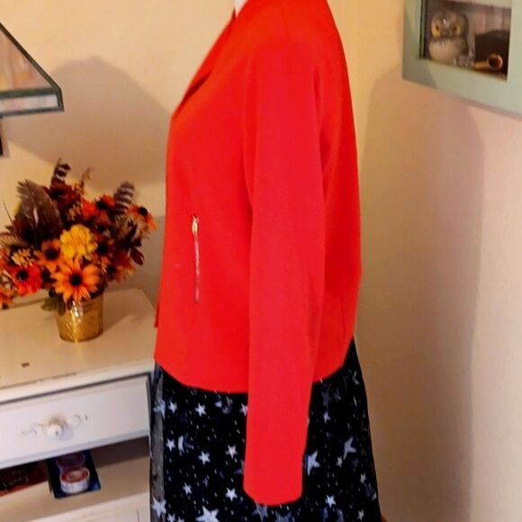 Forever 21 Neon Orange Blazer Y2K - Picture 3 of 8